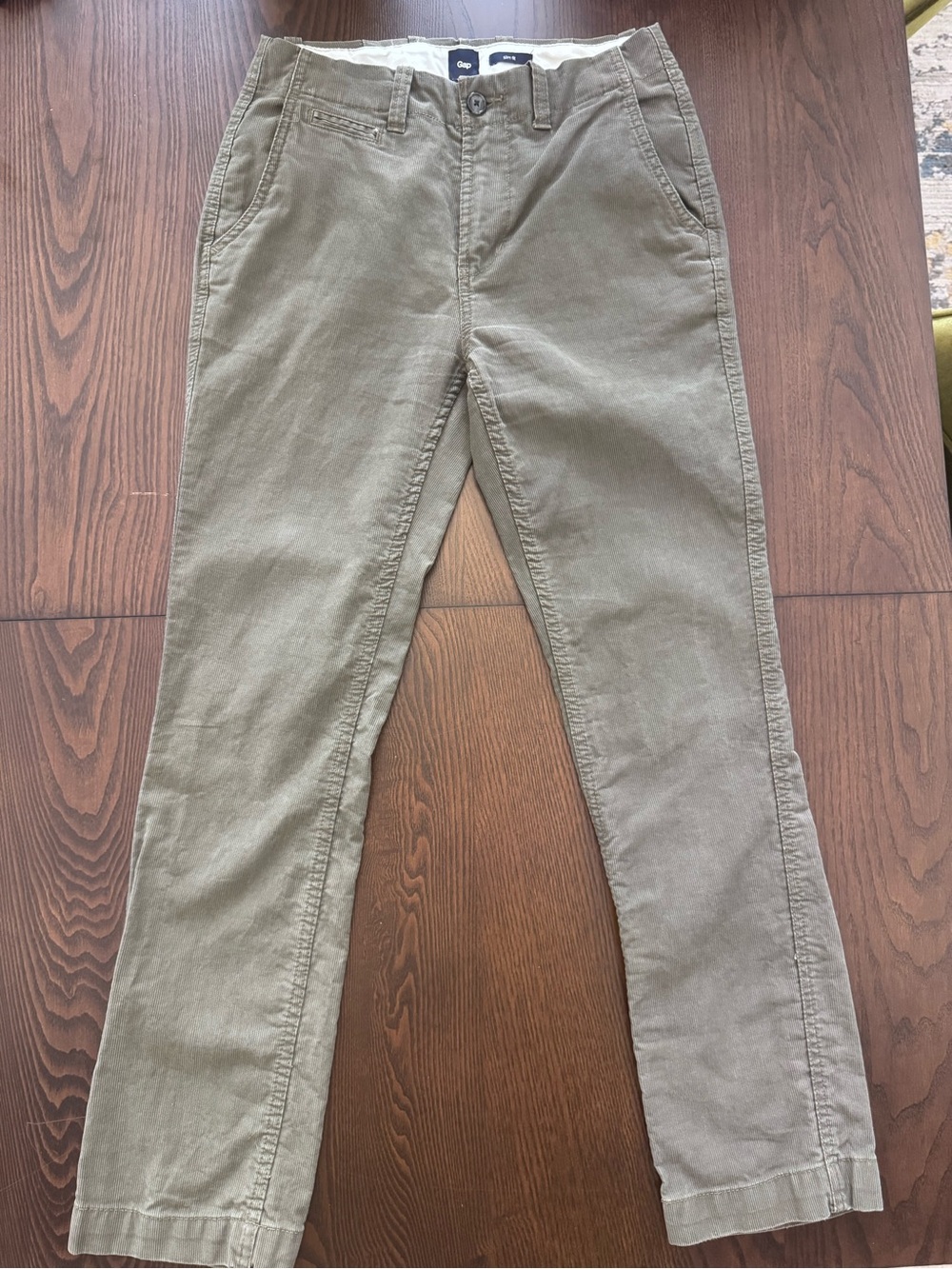Gap Men’s Slim Fit Corduroy Pants Olive Green 30x30